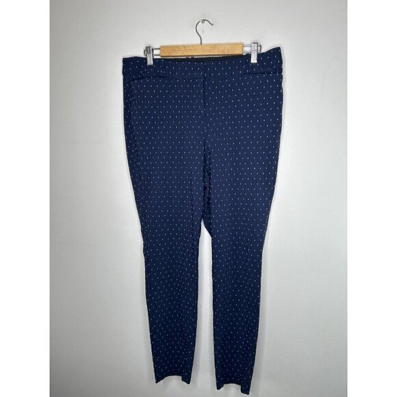Lane Bryant Womens Blue White Polka Dots Dress Pants Size 14 - Picture 4 of 14